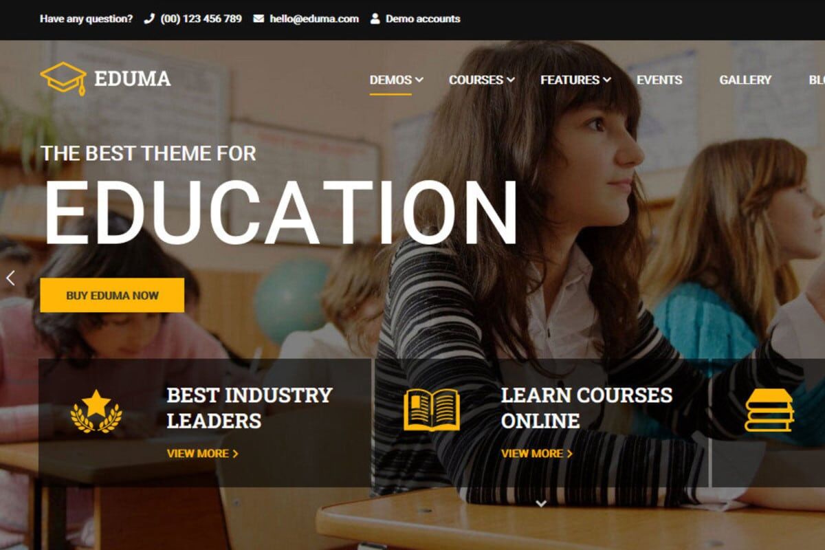 Theme web đào tạo