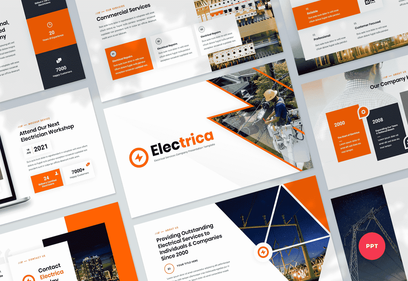 Bộ Template Mẫu Ngành Điện Electrical Services