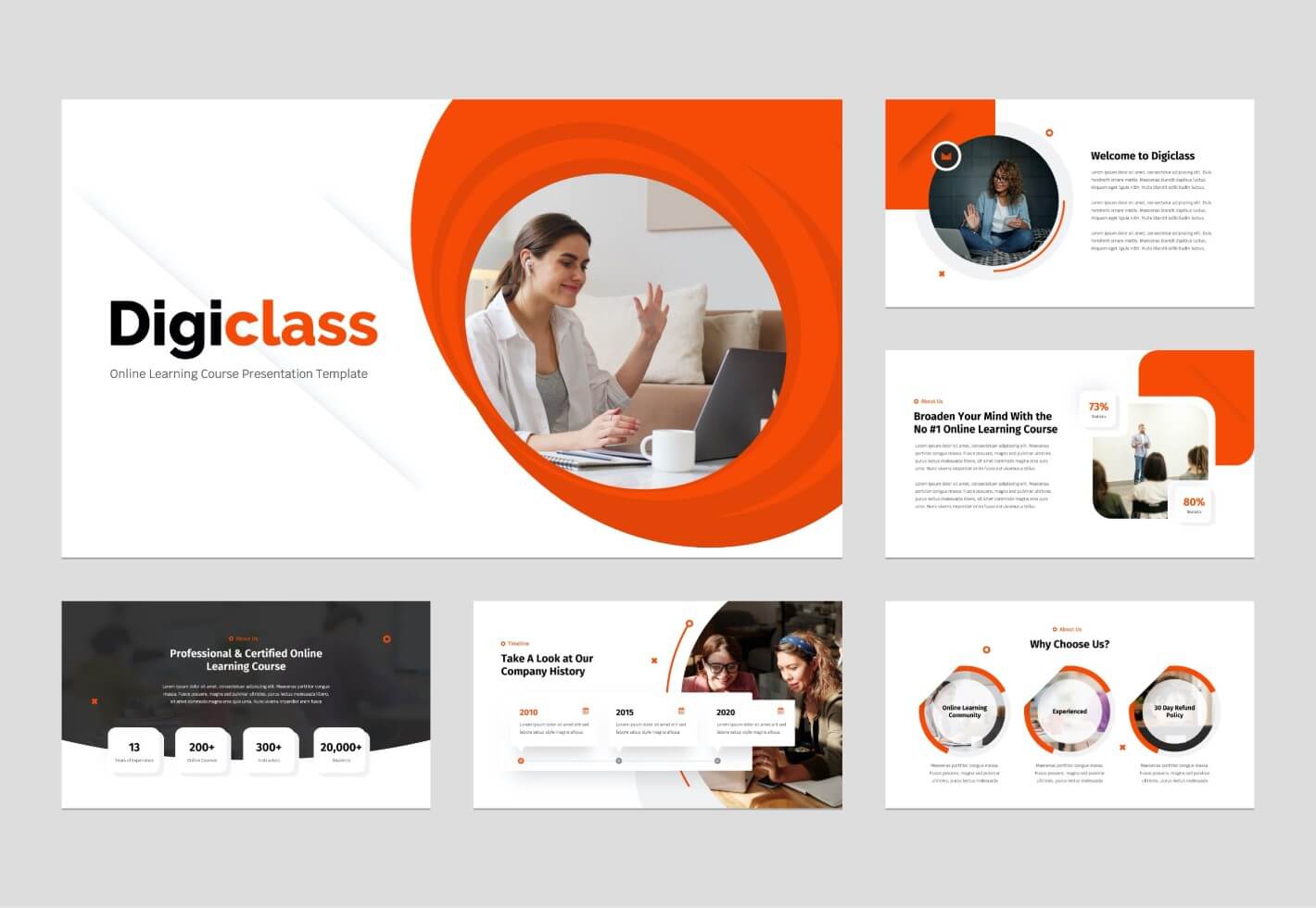 Bộ Template Mẫu Về Đào Tạo Trực Tuyến Digiclass