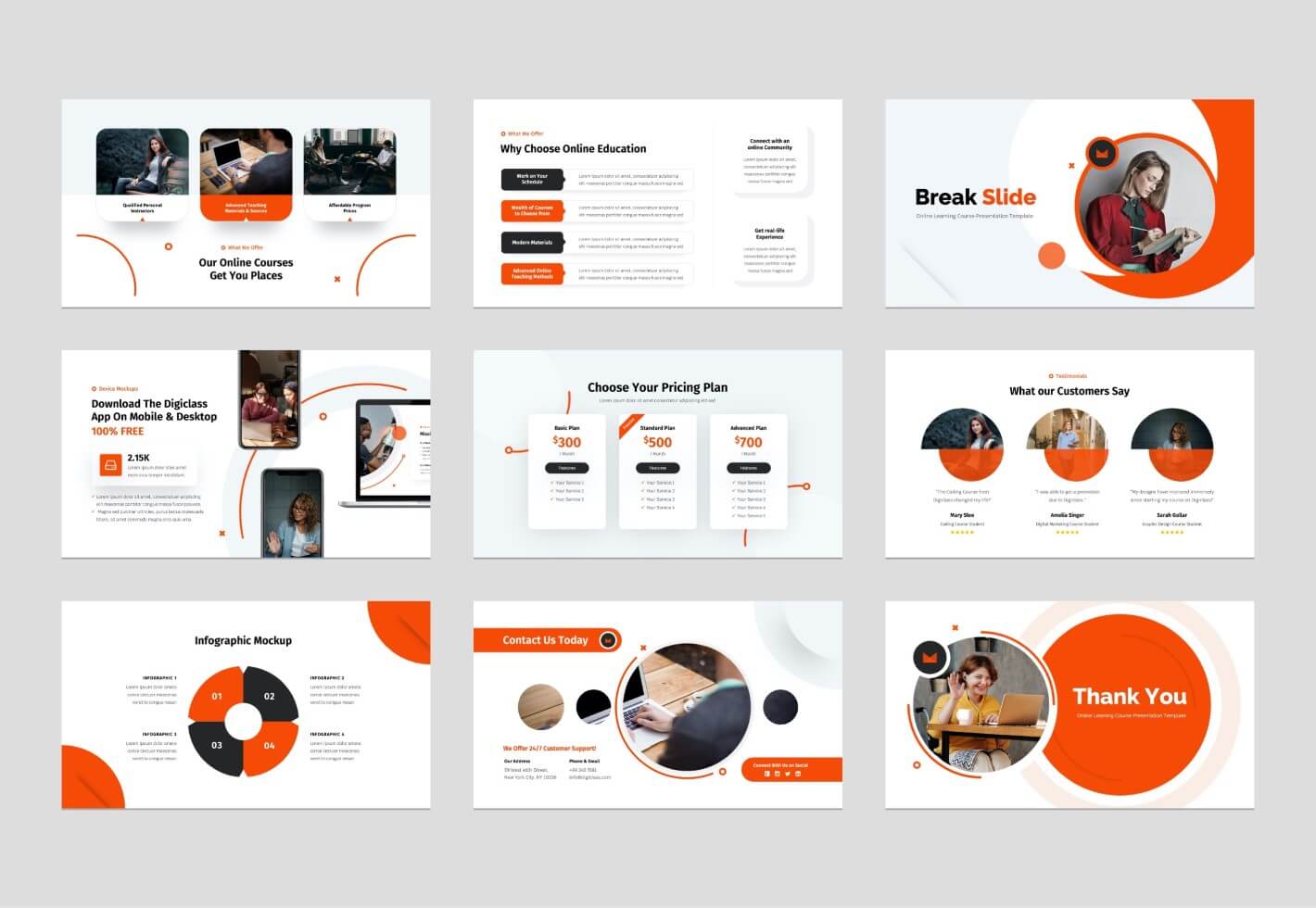 Bộ Template Mẫu Về Đào Tạo Trực Tuyến Digiclass