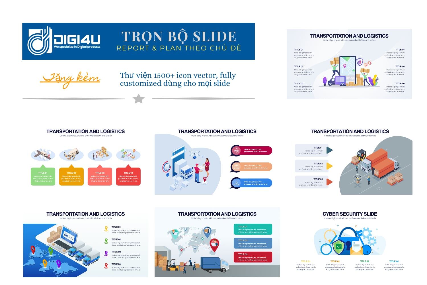 Transportation and Logistics Template - Trọn Bộ 20 Slides Mẫu Chủ Đề Vận Chuyển Transportation And Logistics Template