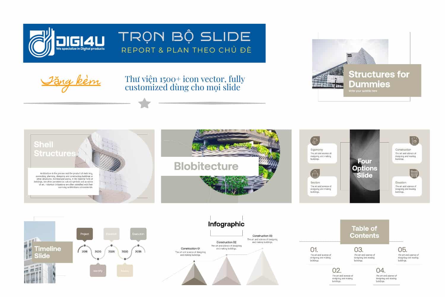 Real Estate Slide Template V4 - Trọn Bộ Slide Mẫu Chủ Đề Ngành Bất Động Sản Real Estate Slide Template V4